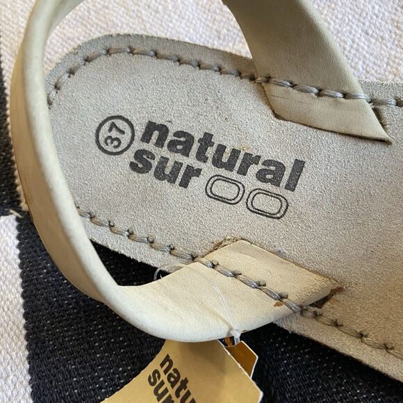NWT Natural Sur Avarca Leather Sandals. Spain. Menorquinas. Slingback Strap. 37 - Picture 10 of 12